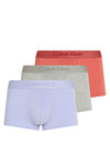 Calvin Klein 3 Pack Ultra Soft Modal Trunks, Blue Multi