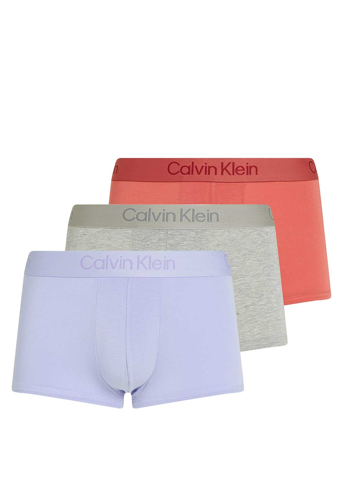 Calvin Klein 3 Pack Ultra Soft Modal Trunks, Blue Multi