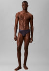 Calvin Klein CK Black 3 Pack Hip Briefs, Blue Multi