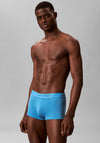 Calvin Klein CK Black 3 Pack Low Rise Trunks, Blue Multi