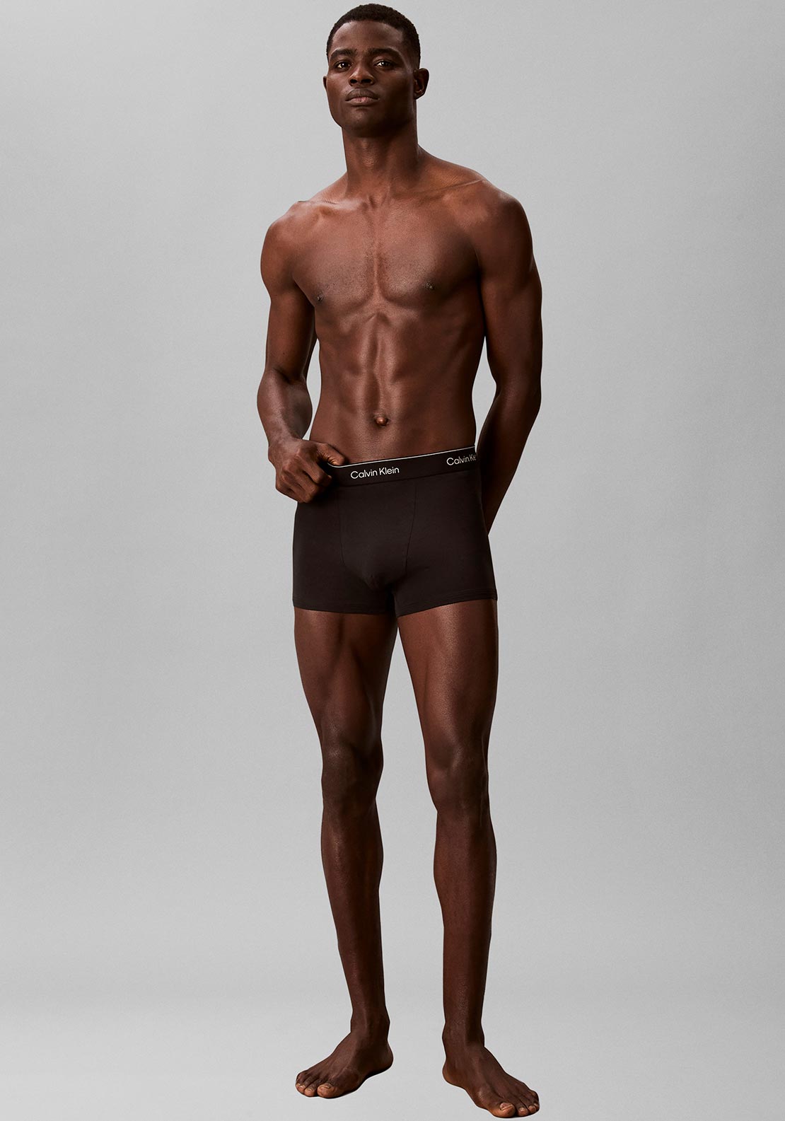 Calvin Klein Icon Cotton Stretch 3 Pack Relaxed Dart Trunks, Black Multi