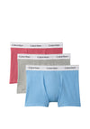 Calvin Klein Icon Cotton Stretch 3 Pack Relaxed Dart Trunks, Pink Multi