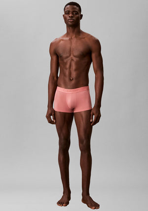 Calvin Klein CK Black 3 Pack Low Rise Trunks, Dusty Blush Multi