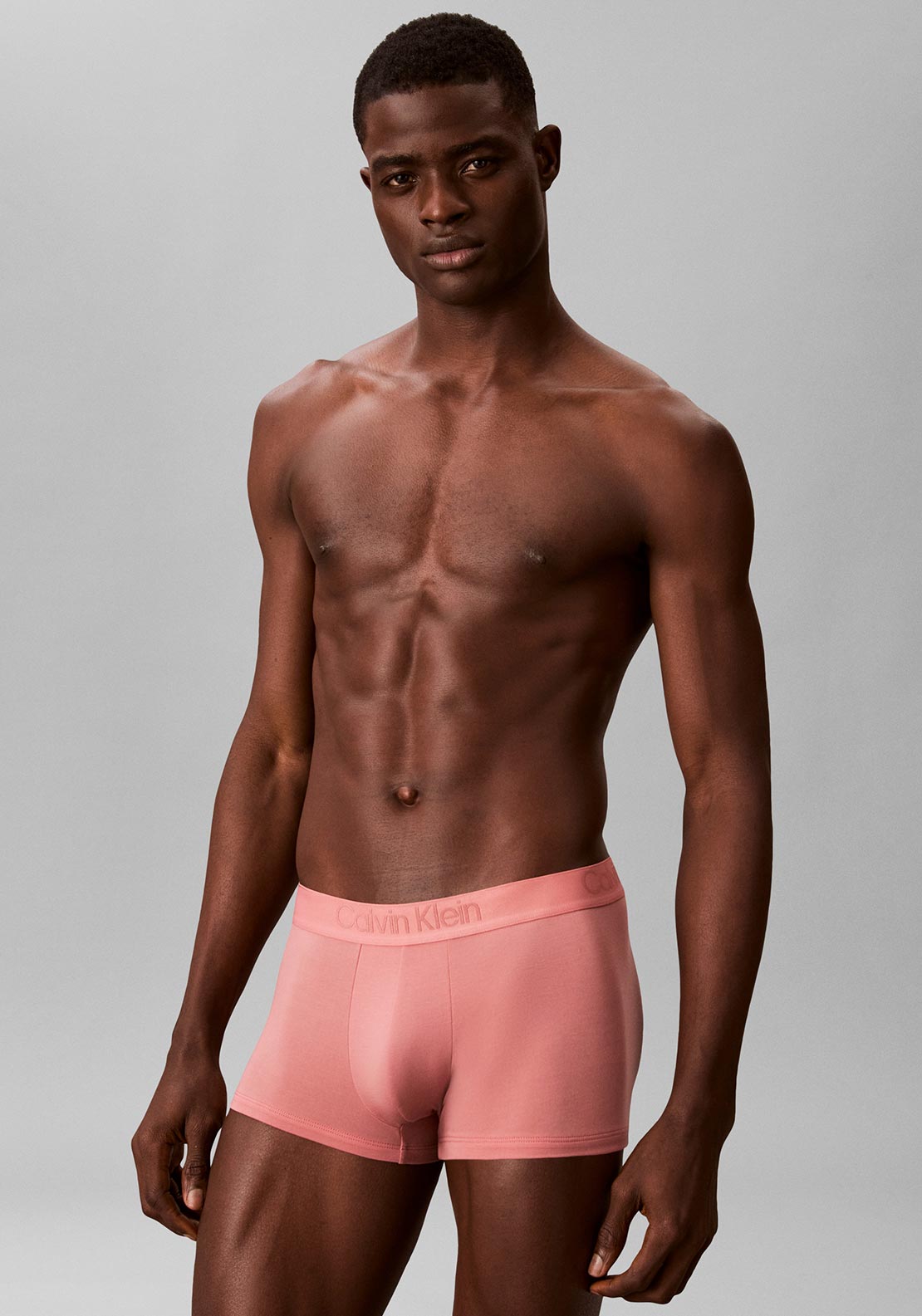 Calvin Klein CK Black 3 Pack Low Rise Trunks, Dusty Blush Multi
