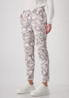 Monari Camouflage Slim Leg Trousers, Beige