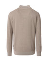 Casa Moda Textured Knit Quarter Zip Sweatshirt, Light Beige