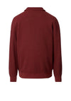 Casa Moda Textured Knit Quarter Zip Sweatshirt, Rust