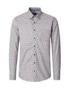 Casa Moda Twill Cotton Abstract Print Shirt, Rust Multi