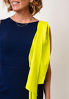 Casting Colour Block Pencil Dress, Navy and Lime