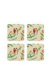 Cath Kidston Summer Bird Print Coasters, Set of 4