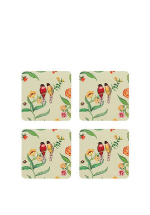Cath Kidston Summer Bird Print Coasters, Set of 4