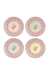 Cath Kidston Melamine Set of 4 Dinner Plates, Multi