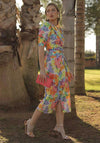 Cayro Floral Print Wrap Midi Dress, Multi