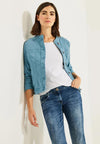 Cecil Round Collar Denim Jacket, Adriatic Blue