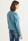 Cecil Round Collar Denim Jacket, Adriatic Blue