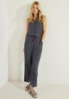 Cecil Abstract Print Sleeveless Jumpsuit, Night Sky Blue