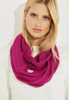 Cecil Plain Loop Scarf, Cool Pink