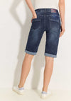 Cecil Knee Length Denim Shorts, Mid Blue