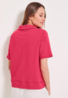 Cecil Short Sleeve Zipped Sweatshirt, Strawberry Red