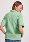 Cecil Short Sleeve Zipped Sweatshirt, Sage Green
