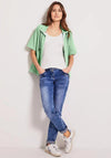 Cecil Short Sleeve Zipped Sweatshirt, Sage Green