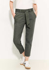 Cecil Cotton Slim Trousers, Cool Khaki