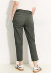 Cecil Cotton Slim Trousers, Cool Khaki