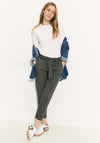Cecil Cotton Slim Trousers, Cool Khaki