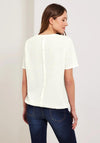 Cecil Crochet Look T-Shirt, White