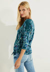 Cecil All Over Floral T-Shirt, Deep Lake Green