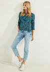 Cecil All Over Floral T-Shirt, Deep Lake Green