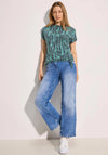 Cecil Faded Geo Print T-Shirt, Green Multi