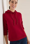 Cecil Embroidered Detail Hoodie, Cherry Pink