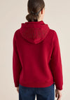 Cecil Embroidered Detail Hoodie, Cherry Pink
