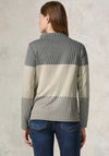 Cecil Striped Colourblock Top, Black