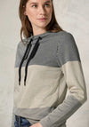 Cecil Striped Colourblock Top, Black
