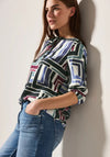 Cecil Geometric Print Round Neck Blouse, Multi Coloured