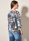 Cecil Geometric Print Round Neck Blouse, Multi Coloured