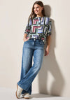 Cecil Geometric Print Round Neck Blouse, Multi Coloured