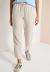 Cecil Linen Slim Leg Trousers, Beige