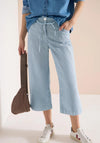Cecil Cotton Striped Wide Leg Culottes, Blue