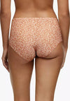 Chantelle One Size High Waist Soft Stretch Brief, Pink Leopard
