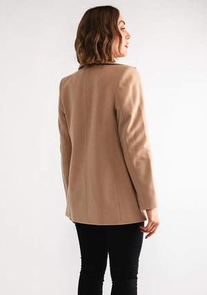 Christina Felix Short Wool Coat, Camel