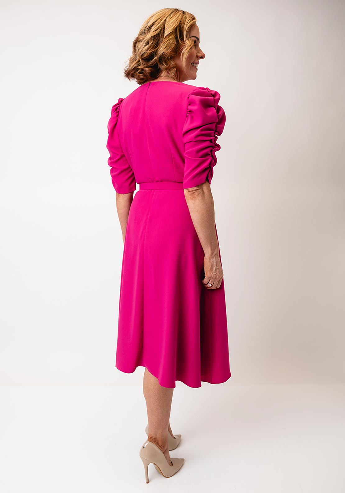 Coco Doll Veder Belted A-Line Dress, Pink