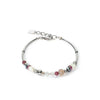 Coeur De Lion Brilliant Square Bracelet, Silver & Pink