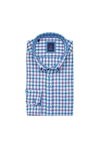 Andre Conn Check Shirt, Navy & Purple
