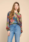 White Stuff Iris Floral Print Top, Pink