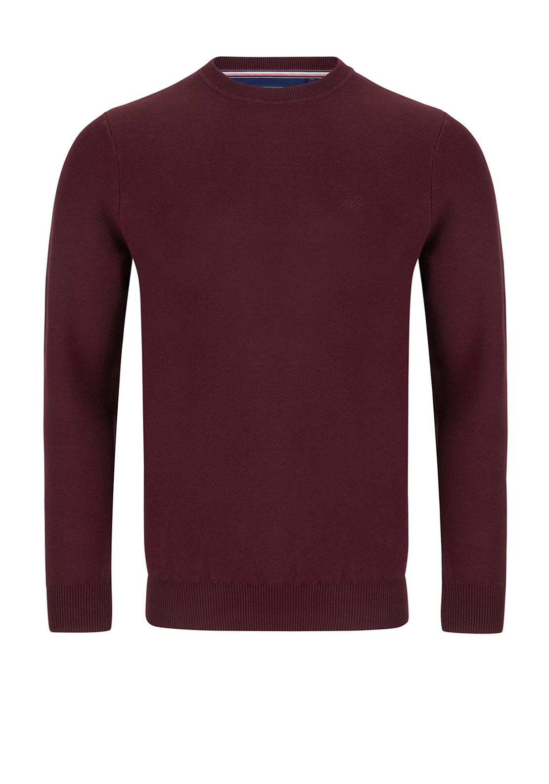 Andre Hook Crew Neck Sweater, Burgundy