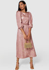 Closet London Shimmery Jacquard A-line Maxi Dress, Pink Rose