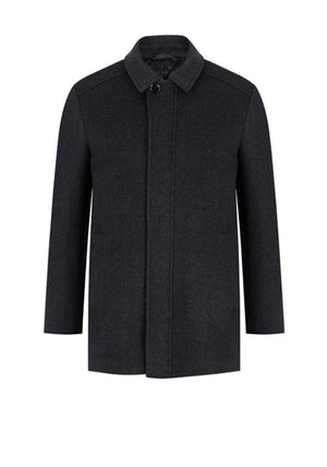 Daniel Grahame Brogan Wool Rich Overcoat, Charocal